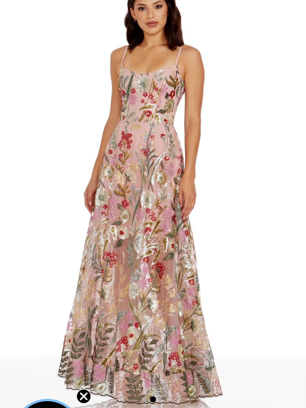Dress the Population Umalina Maxi Dress - Blush Multi Floral